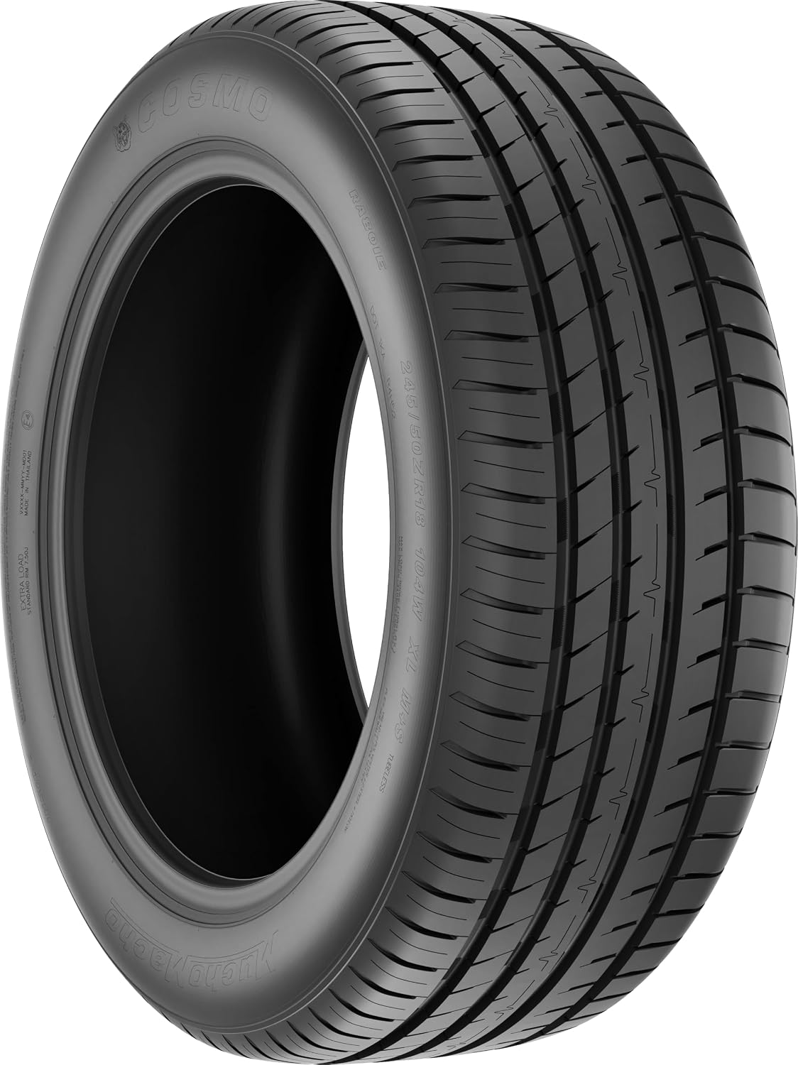 Cosmo MuchoMacho ultra-high-performance tire, 245/50ZR18 104W XL, asymmetric tread with a wide solid centre rib